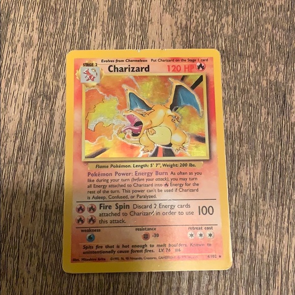 Pokemon Other | Original Holographic Charizard Pokmon Card | Poshmark